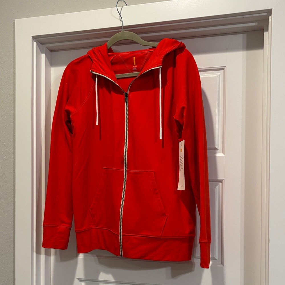Lucy Bold Orange Hoodie  Medium NWT Womens so soft!